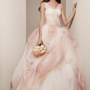 NEW White by Vera Wang Ombré Blush Gown